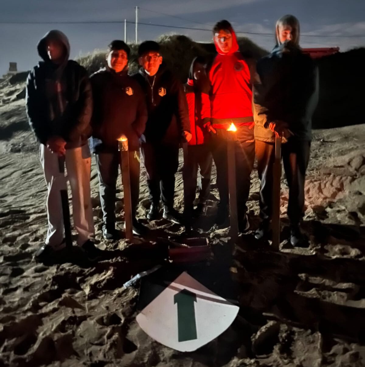 Templarios y Adalides del ruca de Lourdes realizaron campamento a orillas del mar