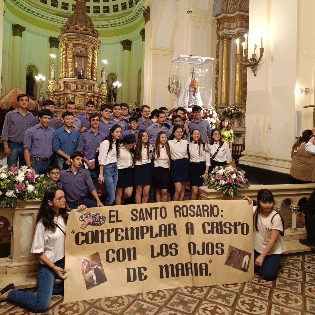 Tucumán: orgullosos templarios portaron a la Virgen del Rosario con el recuerdo del Fundador, Video